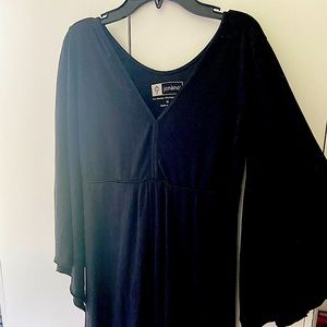 Bell Sleeved Black Dress